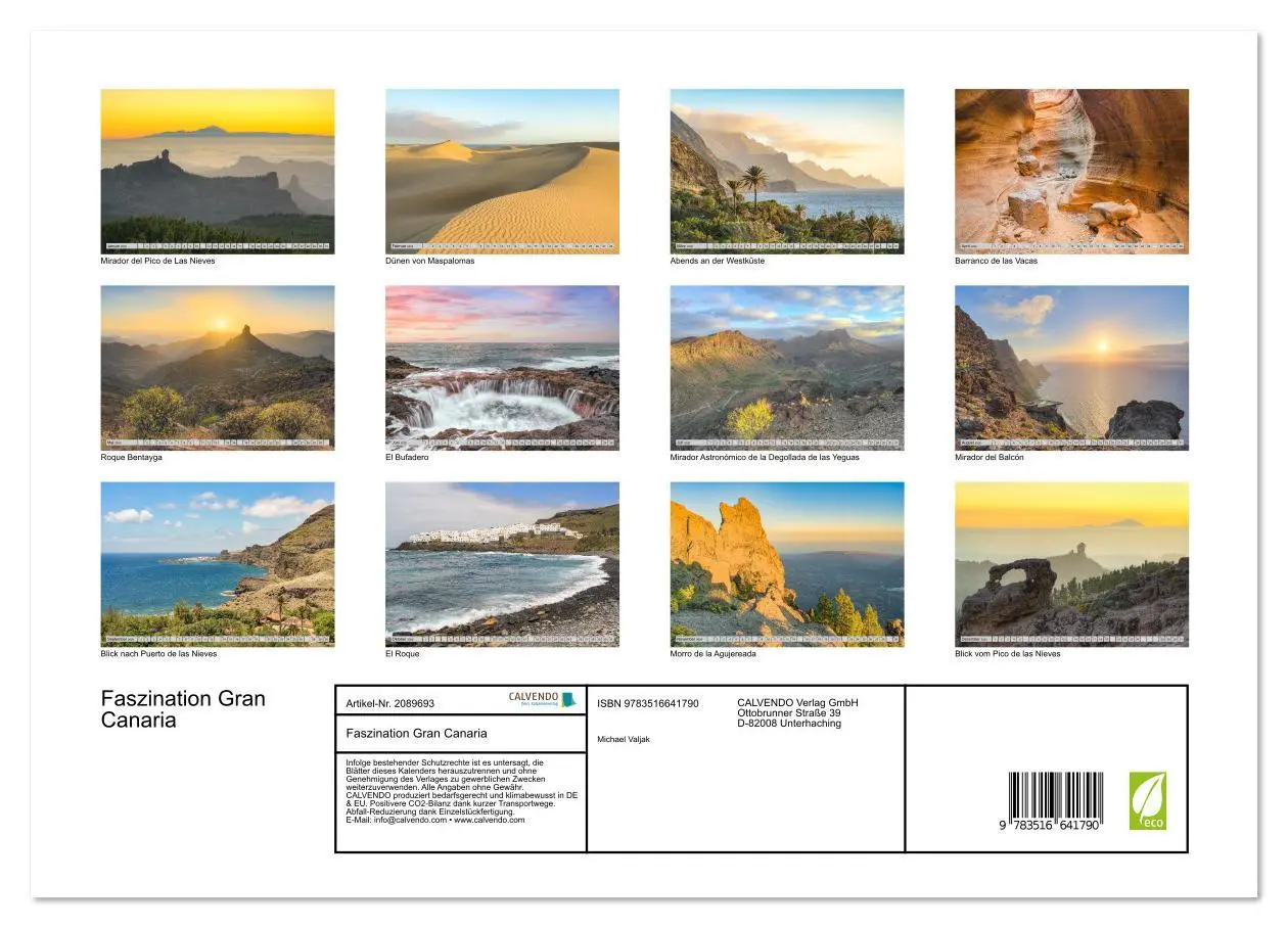 Bild: 9783516641790 | Faszination Gran Canaria (Wandkalender 2026 DIN A3 quer), CALVENDO...