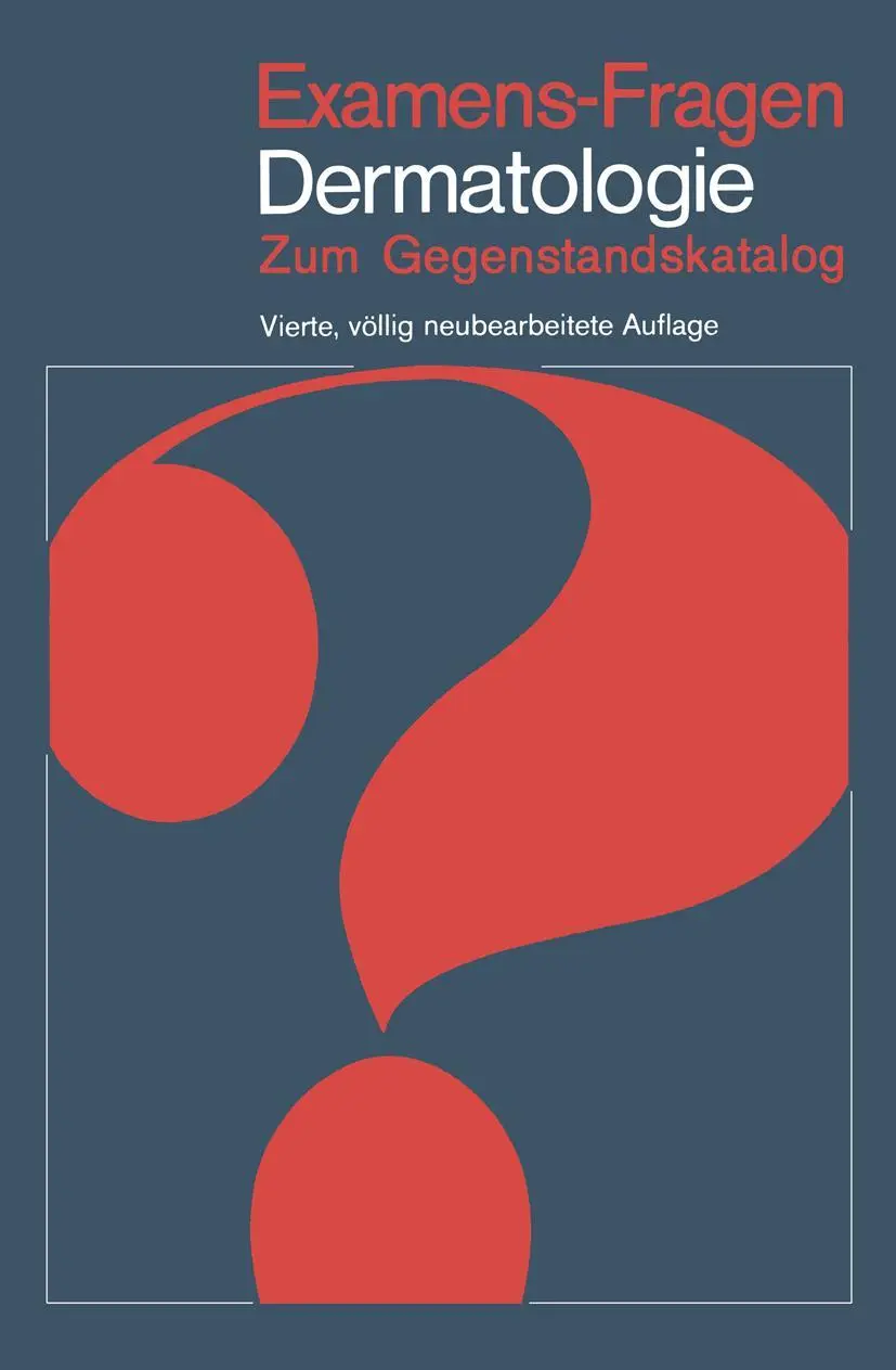 Cover: 9783540091790 | Examens-Fragen Dermatologie | Zum Gegenstandskatalog | G. Burg (u. a.)