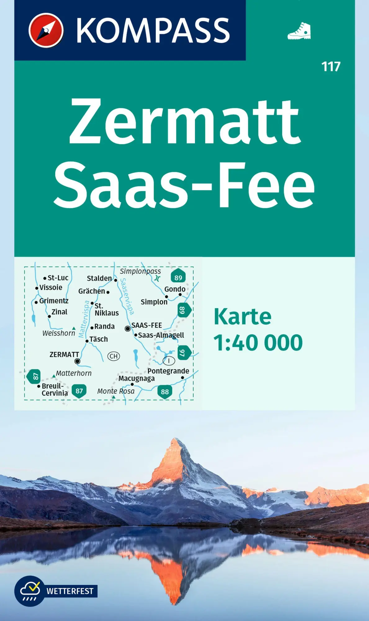 Cover: 9783991541790 | KOMPASS Wanderkarte 117 Zermatt, Saas-Fee 1:40.000 | (Land-)Karte
