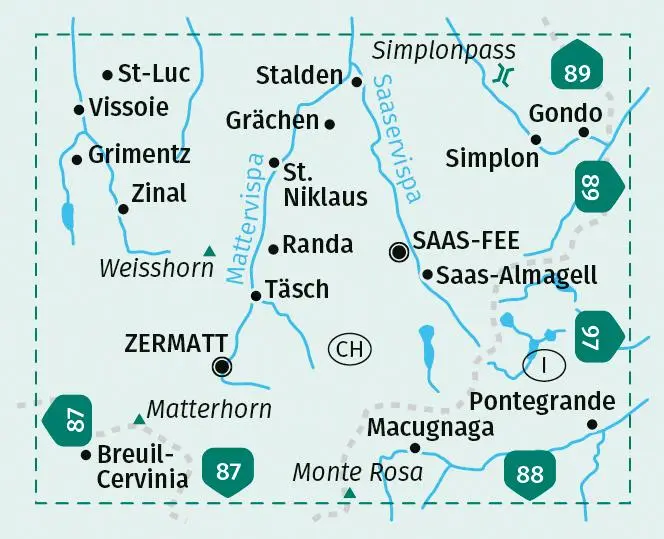 Bild: 9783991541790 | KOMPASS Wanderkarte 117 Zermatt, Saas-Fee 1:40.000 | (Land-)Karte