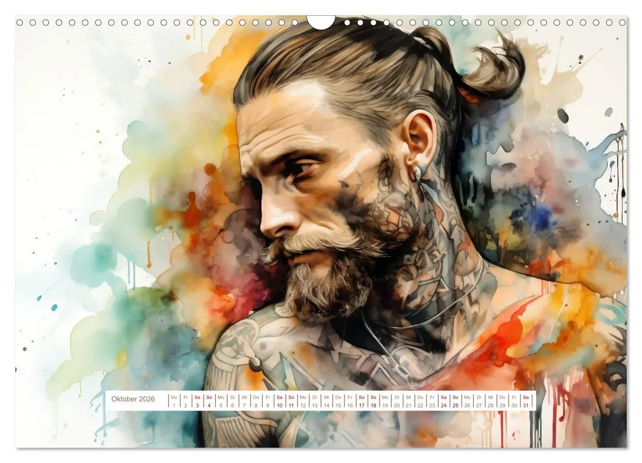 Bild: 9783457471890 | Tattoo trifft Kunst (Wandkalender 2026 DIN A3 quer), CALVENDO...