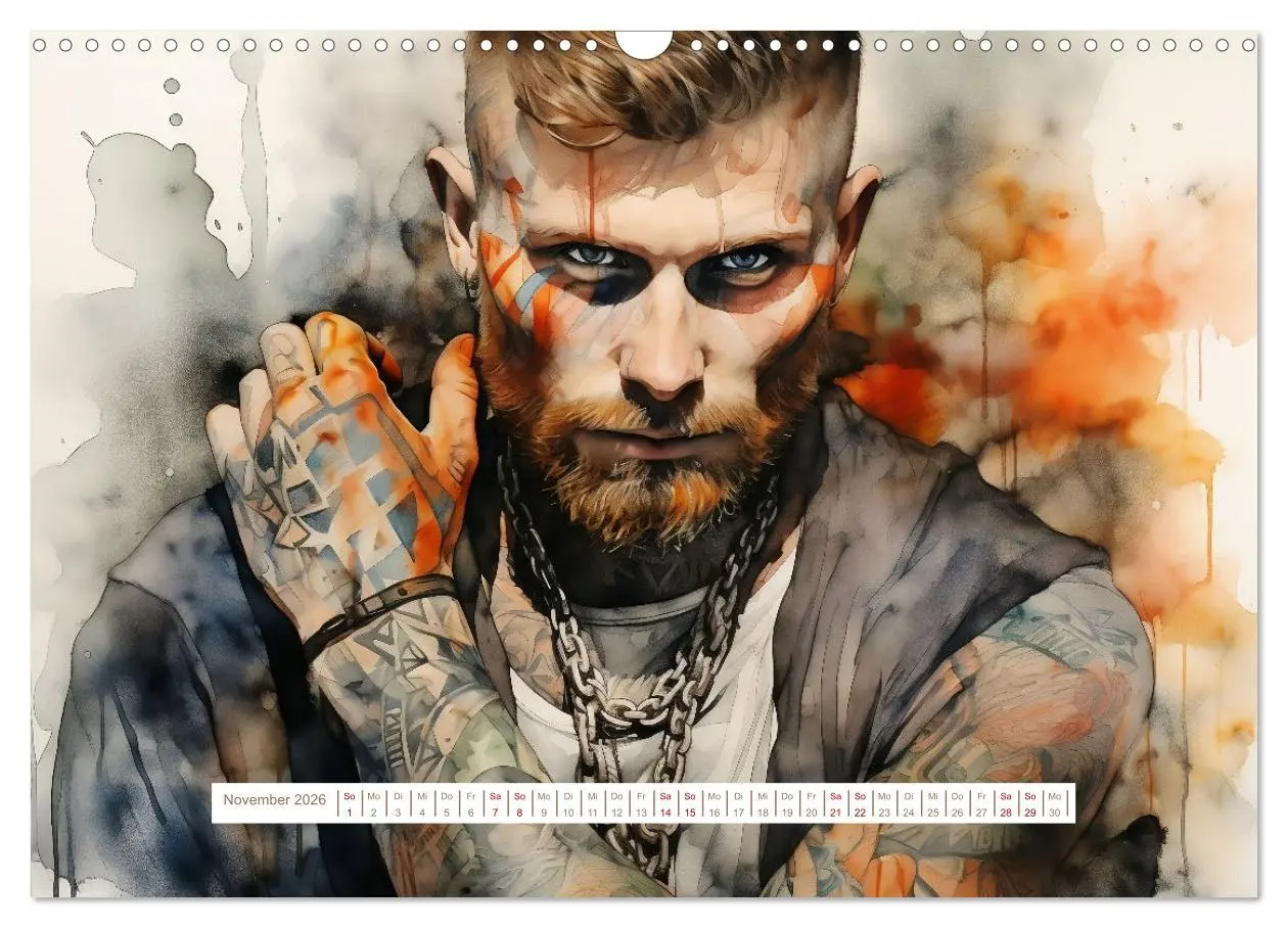 Bild: 9783457471890 | Tattoo trifft Kunst (Wandkalender 2026 DIN A3 quer), CALVENDO...