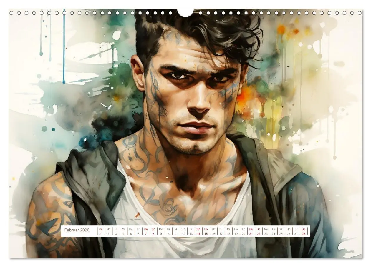Bild: 9783457471890 | Tattoo trifft Kunst (Wandkalender 2026 DIN A3 quer), CALVENDO...