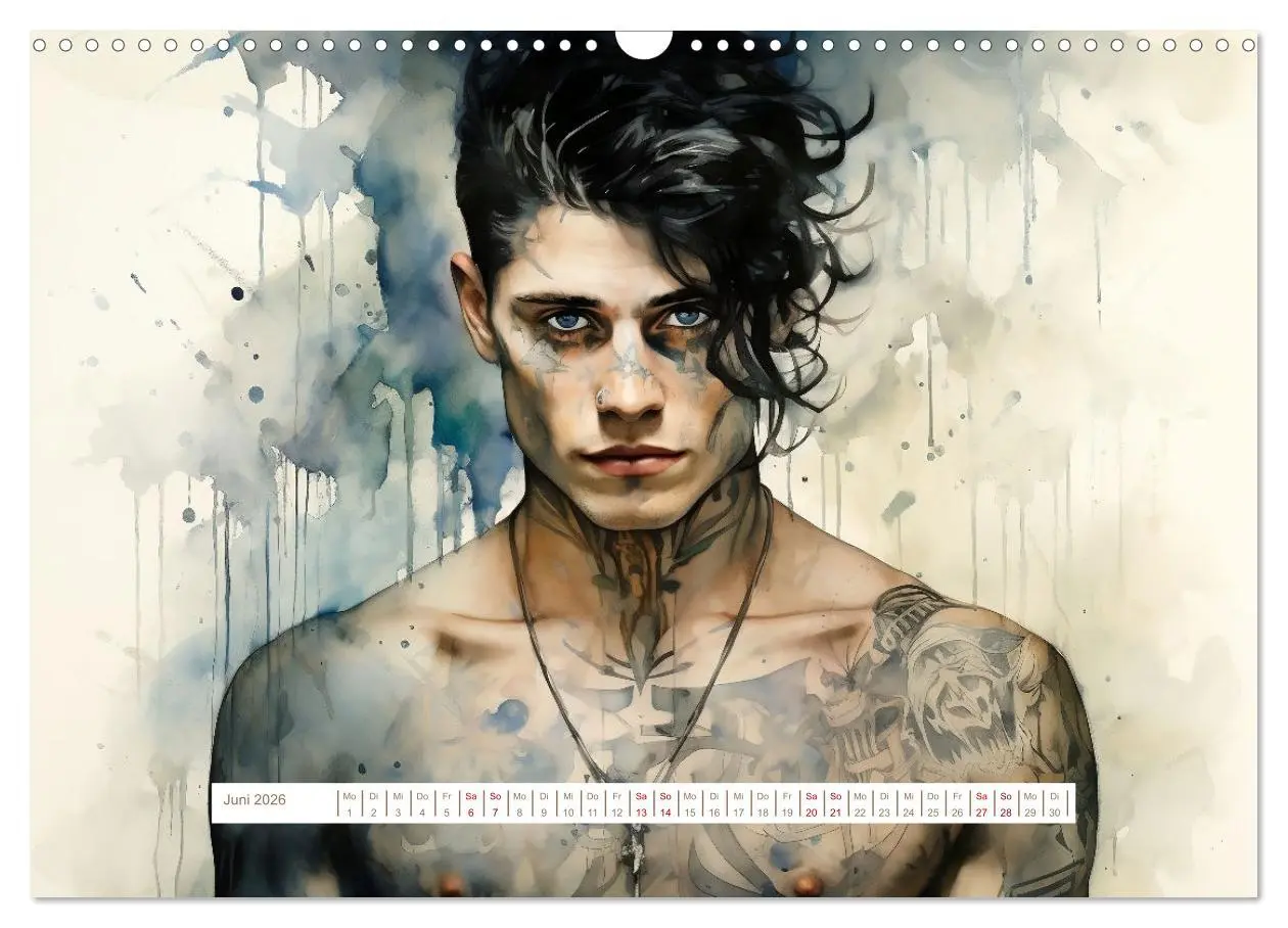 Bild: 9783457471890 | Tattoo trifft Kunst (Wandkalender 2026 DIN A3 quer), CALVENDO...