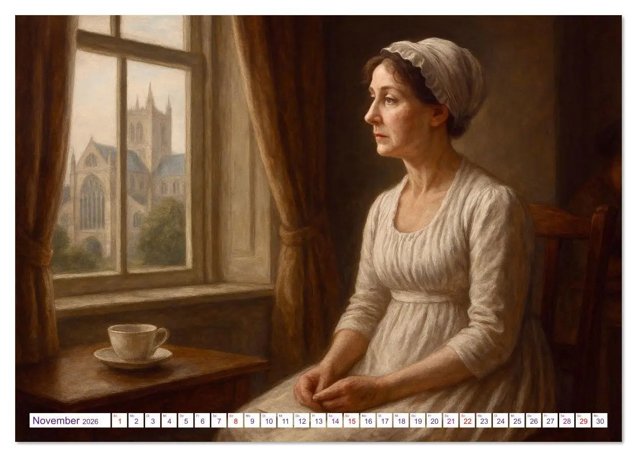Bild: 9783516631890 | Jane Austen (Tischkalender 2026 DIN A5 quer), CALVENDO Monatskalender