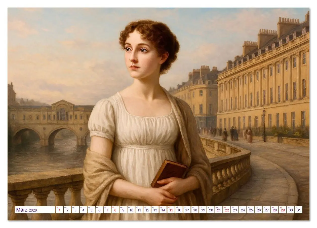 Bild: 9783516631890 | Jane Austen (Tischkalender 2026 DIN A5 quer), CALVENDO Monatskalender