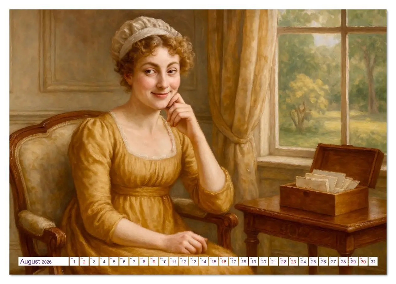 Bild: 9783516631890 | Jane Austen (Tischkalender 2026 DIN A5 quer), CALVENDO Monatskalender