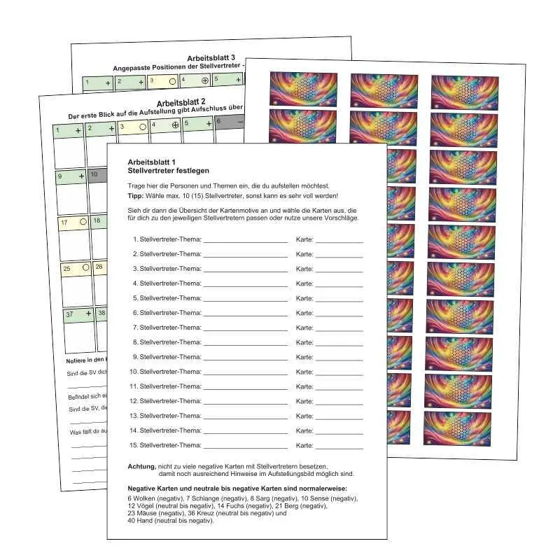 Bild: 4260399371990 | Lenormand Bildkarten Coaching - Schablone, Arbeitsblätter und...