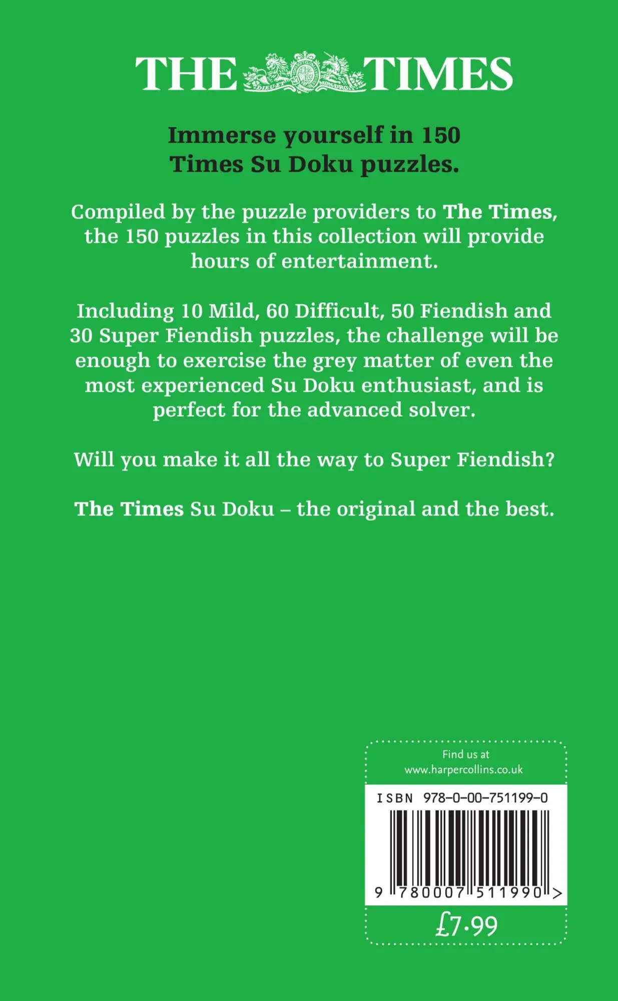 Rückseite: 9780007511990 | The Times Su Doku Book 14 | 150 Challenging Puzzles from the Times