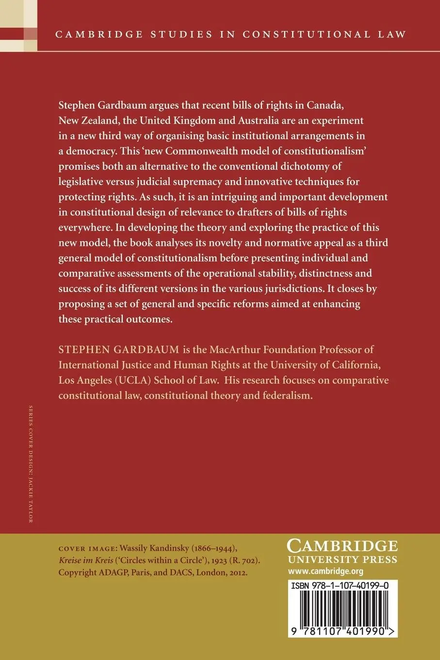 Rückseite: 9781107401990 | The New Commonwealth Model of Constitutionalism | Theory and Practice