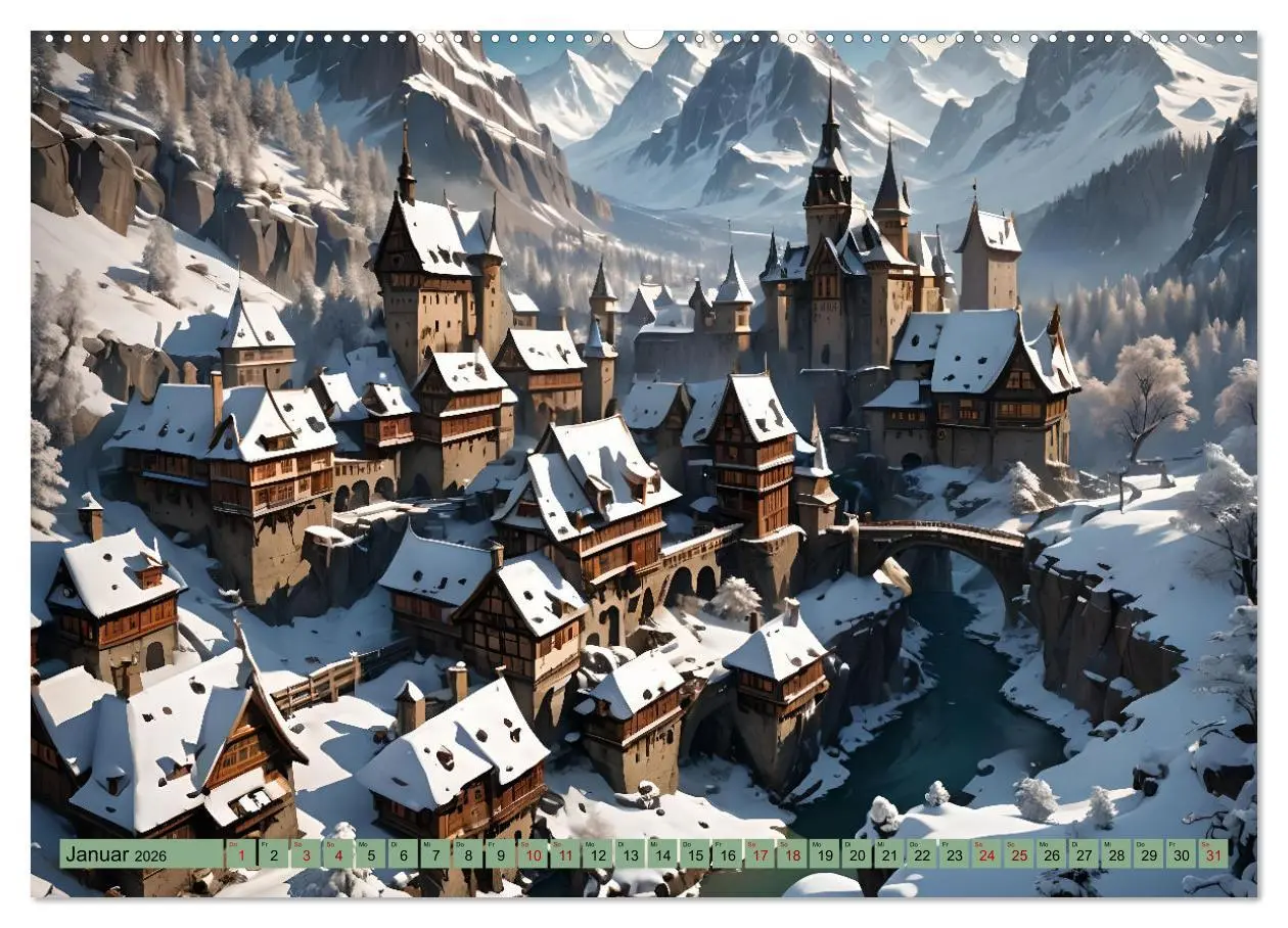 Bild: 9783457391990 | Mittelalterliche Städte und Burgen (Wandkalender 2026 DIN A2 quer),...