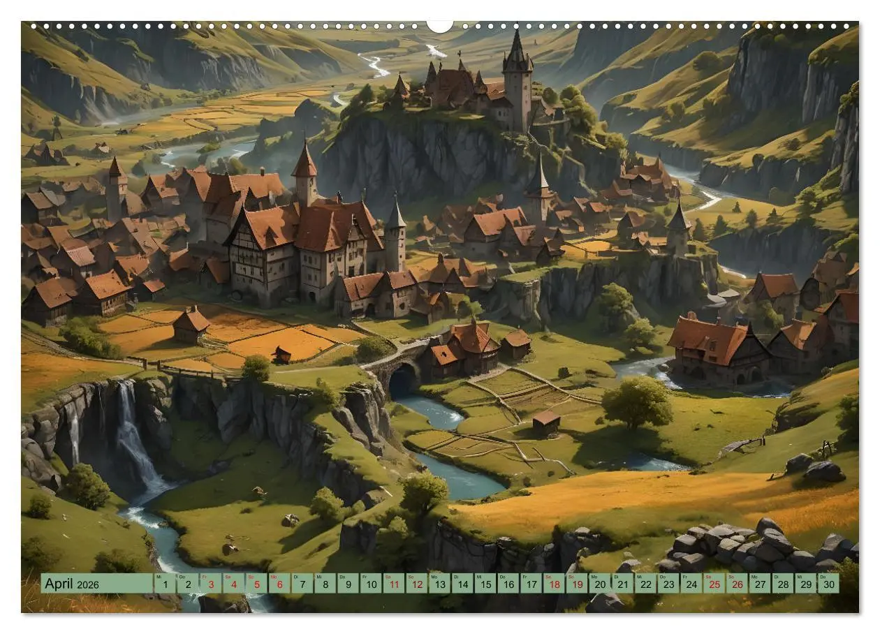 Bild: 9783457391990 | Mittelalterliche Städte und Burgen (Wandkalender 2026 DIN A2 quer),...