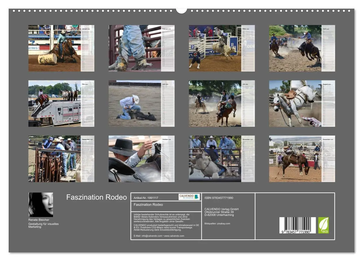Bild: 9783457771990 | Faszination Rodeo (hochwertiger Premium Wandkalender 2026 DIN A2...