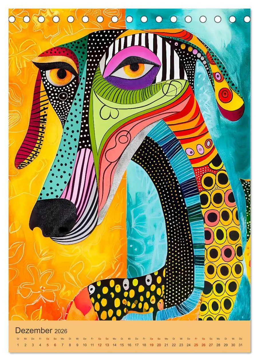 Bild: 9783516241990 | Pop-Art Hunde - Moderne, verrückte Hundeporträts (Tischkalender...