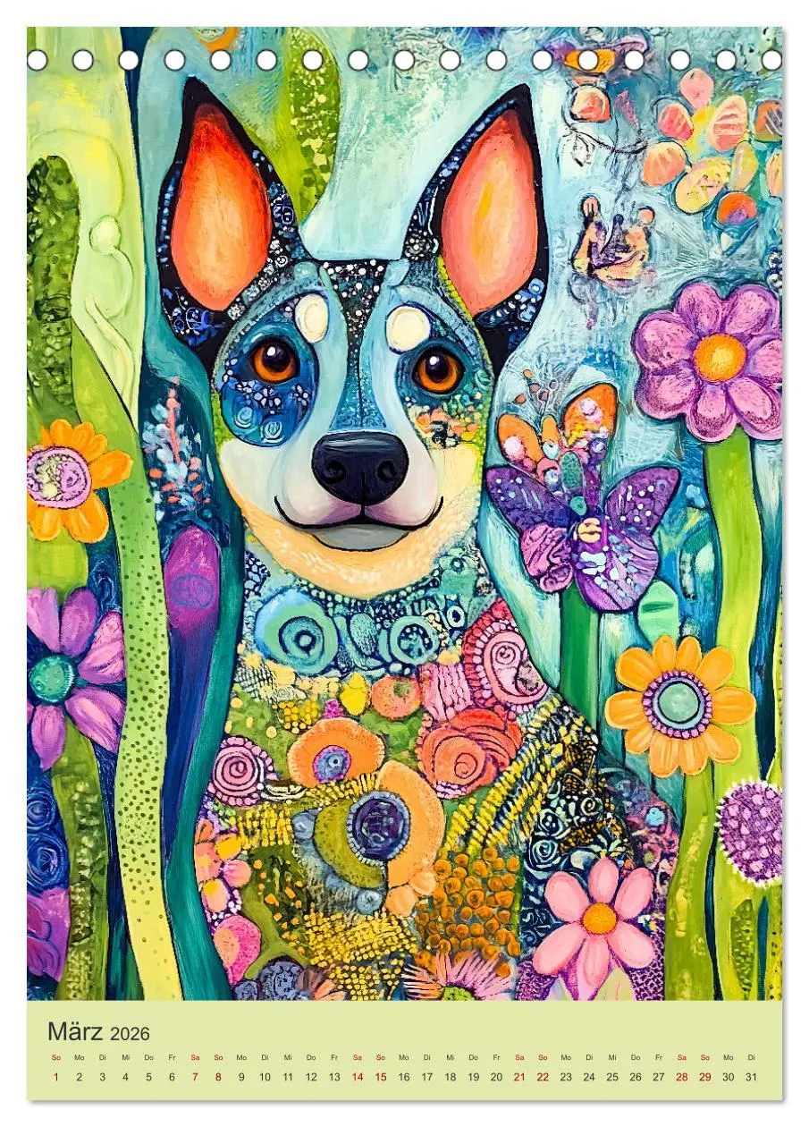 Bild: 9783516241990 | Pop-Art Hunde - Moderne, verrückte Hundeporträts (Tischkalender...