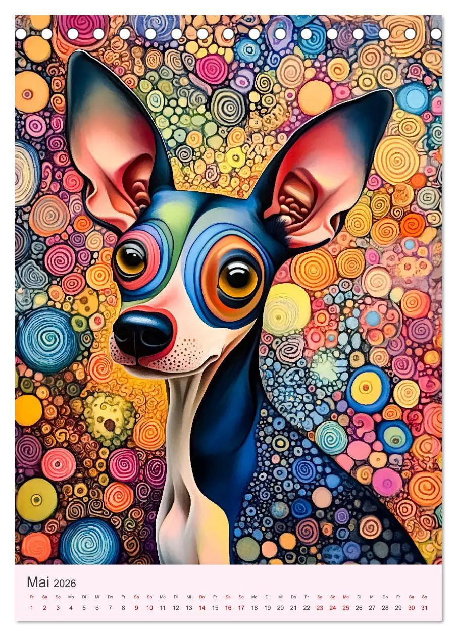 Bild: 9783516241990 | Pop-Art Hunde - Moderne, verrückte Hundeporträts (Tischkalender...