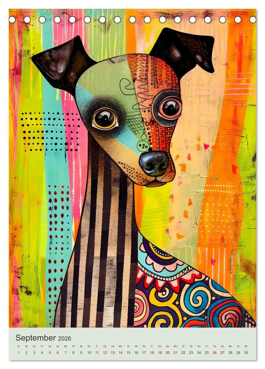Bild: 9783516241990 | Pop-Art Hunde - Moderne, verrückte Hundeporträts (Tischkalender...