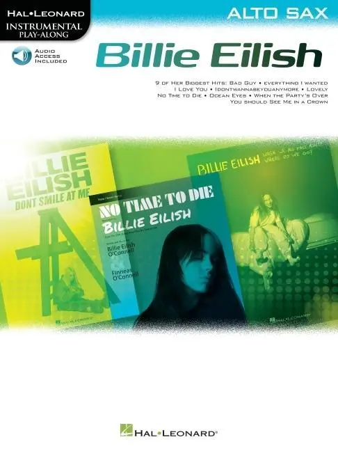 Cover: 9781540092090 | Billie Eilish Instrumental Play-Along Book/Online Audio for Alto Sax