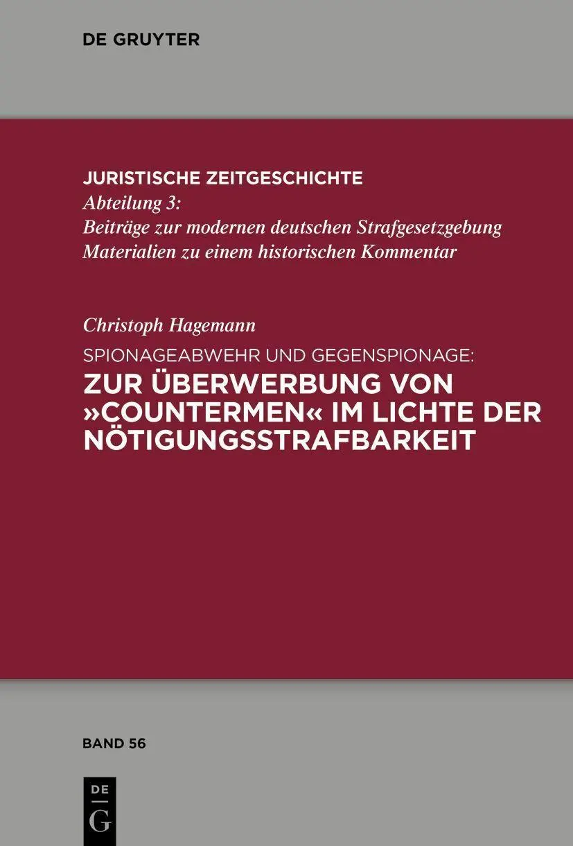 Cover: 9783119142090 | Spionageabwehr und Gegenspionage: Zur Überwerbung von 'Countermen'...