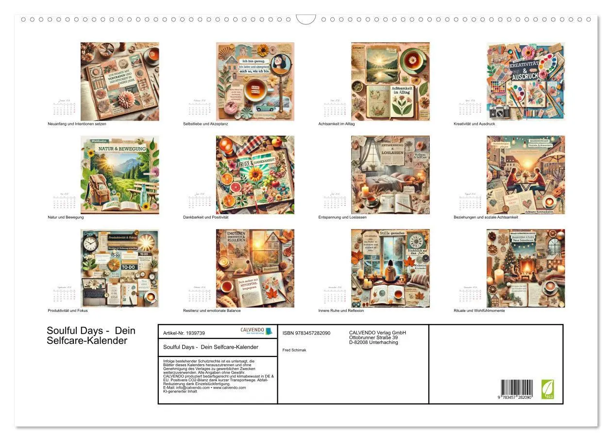 Bild: 9783457282090 | Soulful Days - Dein Selfcare-Kalender (Wandkalender 2026 DIN A2...