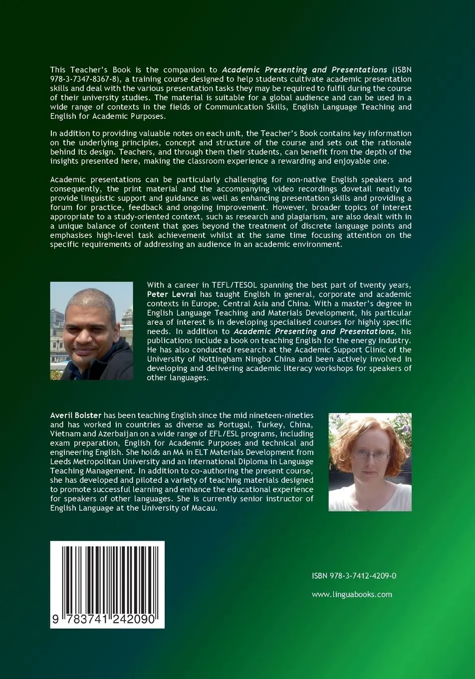 Rückseite: 9783741242090 | Academic Presenting and Presentations | Teacher's Book | Taschenbuch