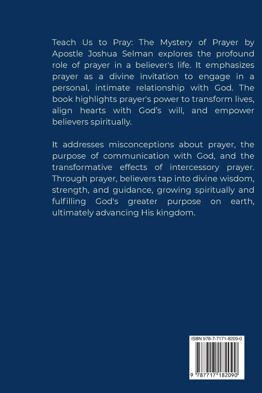 Rückseite: 9787717182090 | Teach Us To Pray | The mystery of Prayer | Apostle Joshua Selman
