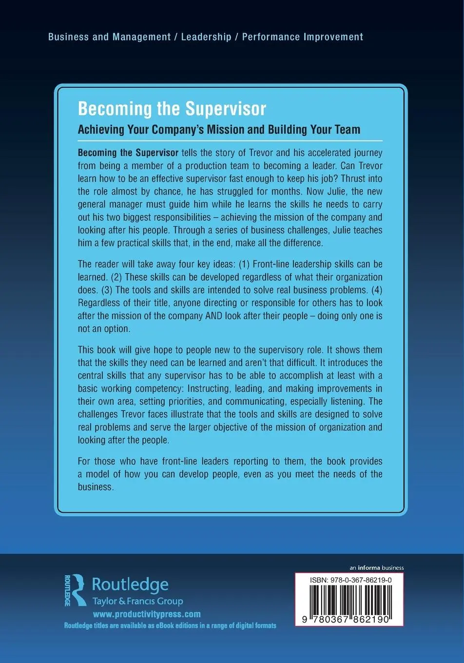 Rückseite: 9780367862190 | Becoming the Supervisor | Hugh R. Alley | Taschenbuch | Englisch