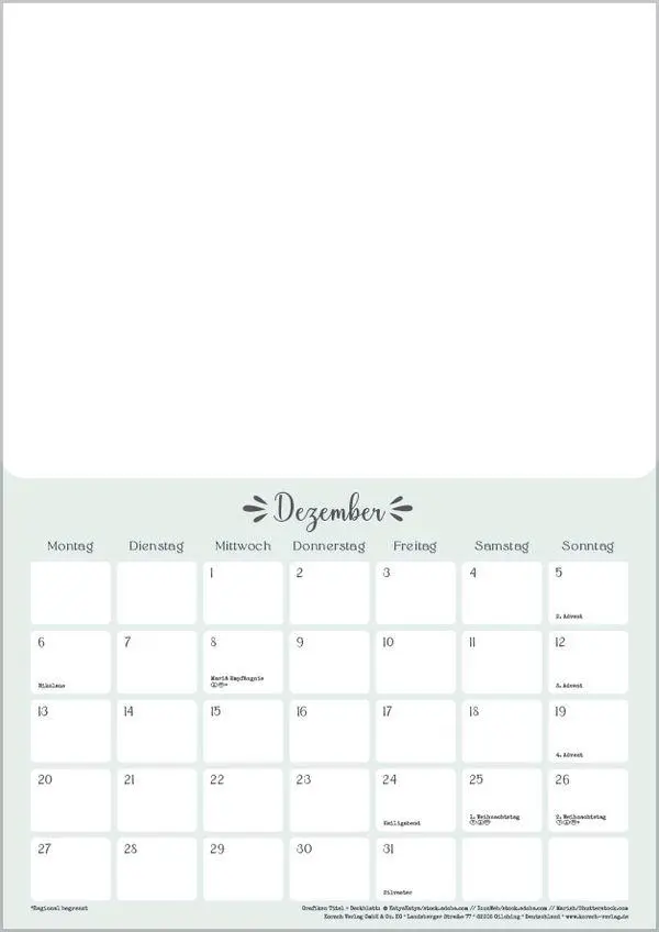 Bild: 9783819302190 | Foto-Malen-Basteln A4 Mint 2027 | Verlag Korsch | Kalender | 14 S.