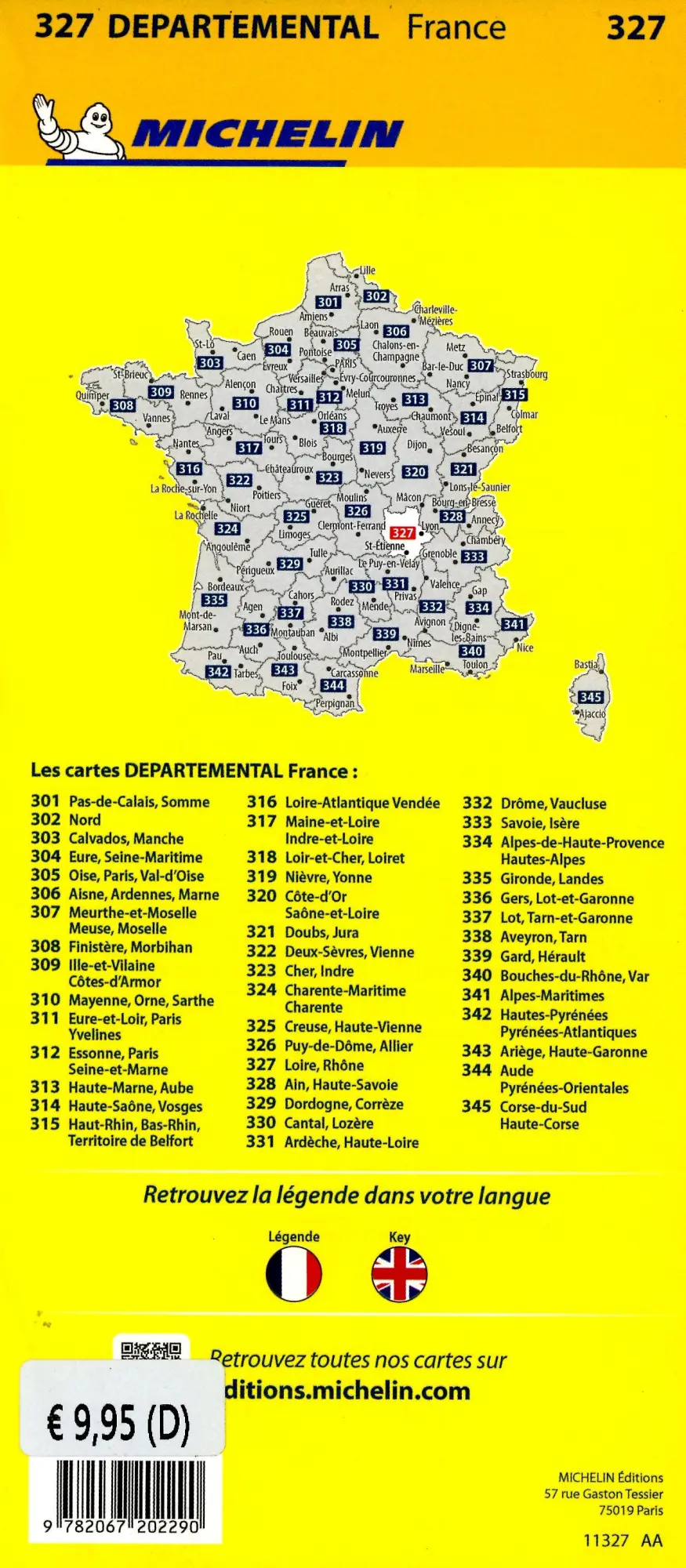 Bild: 9782067202290 | Michelin Beaujolais/Loire Rhône | Michelin | (Land-)Karte | 1 S.