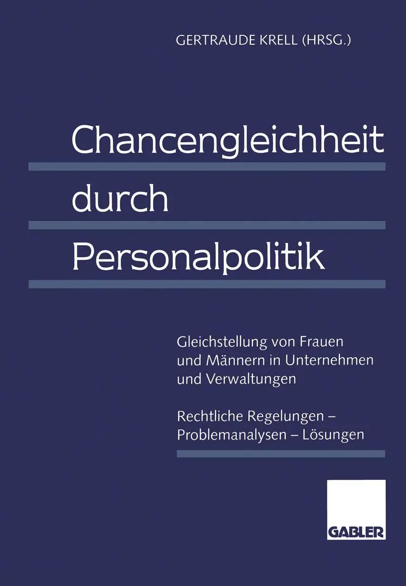 Cover: 9783409122290 | Chancengleichheit durch Personalpolitik | Gertraude Krell | Buch