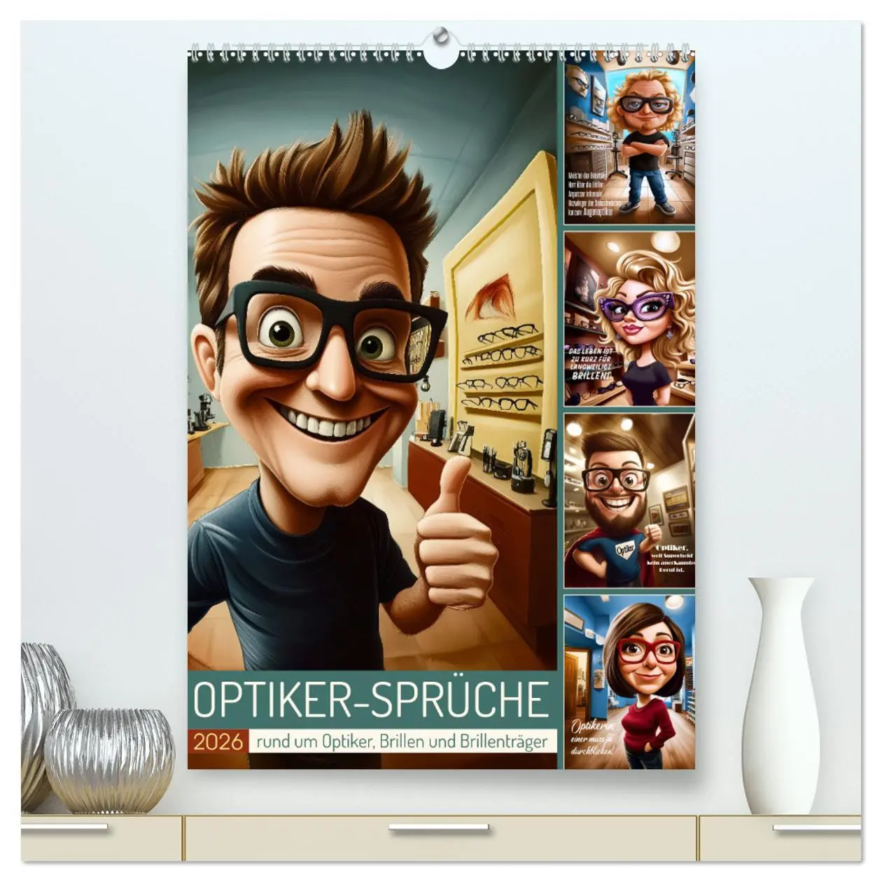 Cover: 9783457262290 | Optikersprüche (hochwertiger Premium Wandkalender 2026 DIN A2...