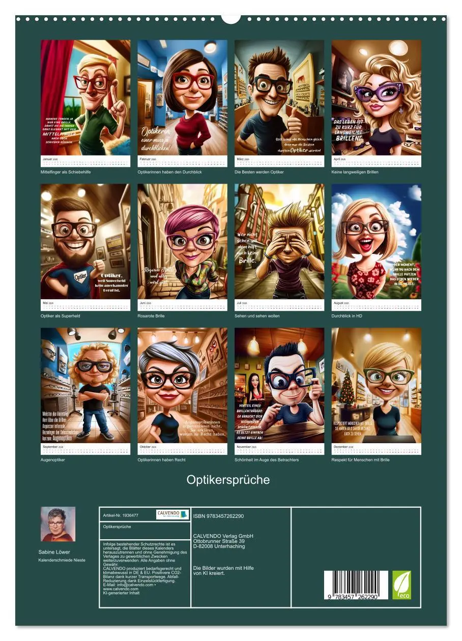 Bild: 9783457262290 | Optikersprüche (hochwertiger Premium Wandkalender 2026 DIN A2...