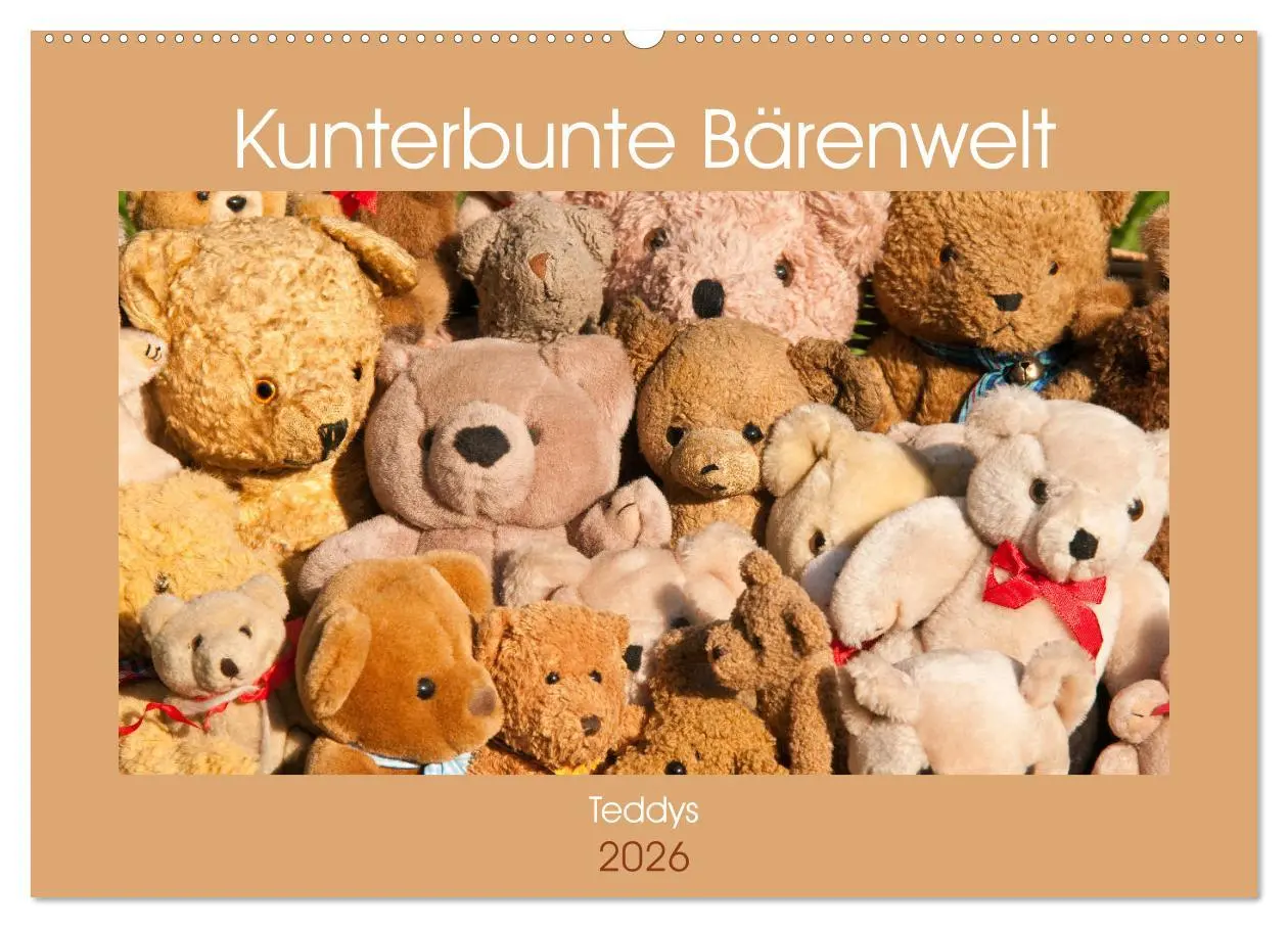 Cover: 9783457882290 | Kunterbunte Bärenwelt - Teddys (Wandkalender 2026 DIN A2 quer),...