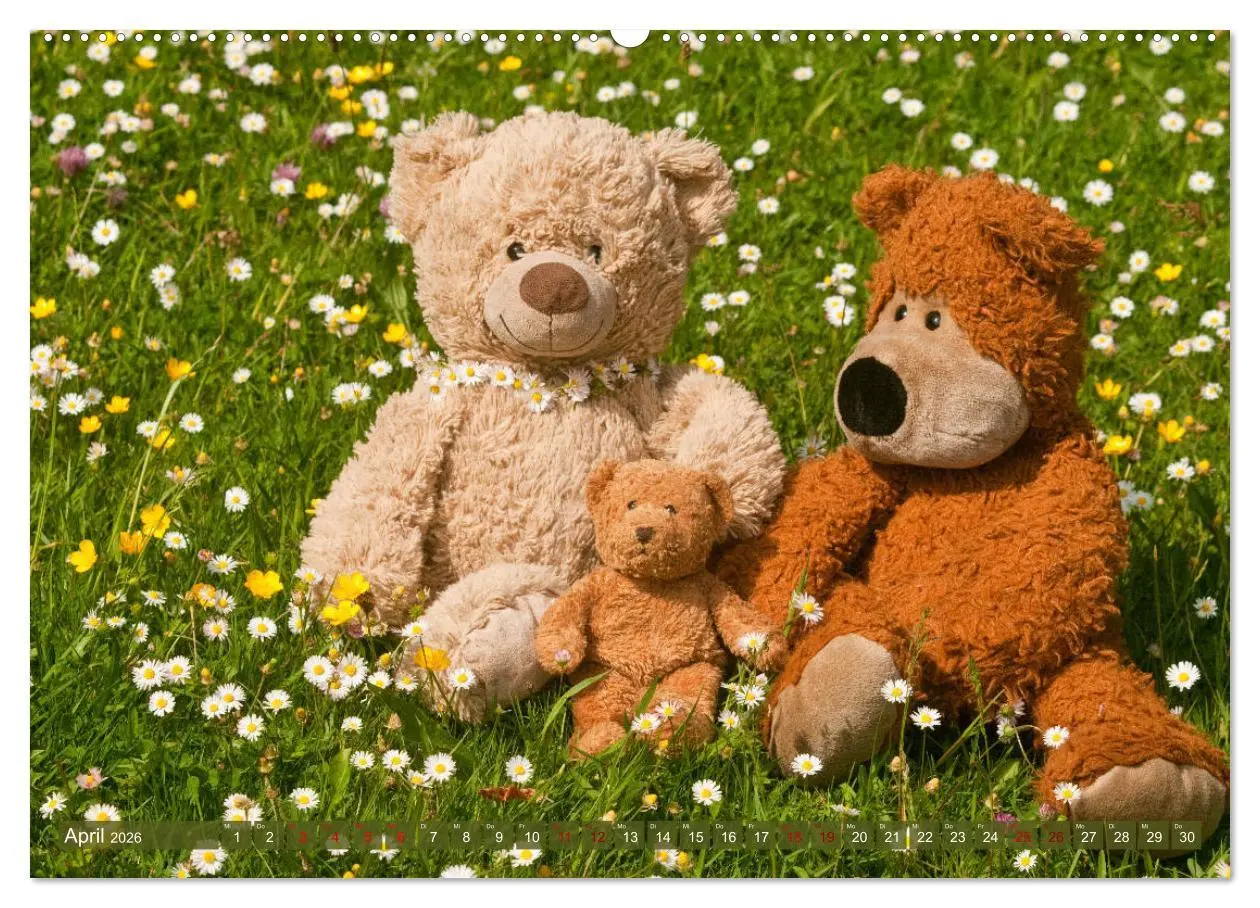 Bild: 9783457882290 | Kunterbunte Bärenwelt - Teddys (Wandkalender 2026 DIN A2 quer),...
