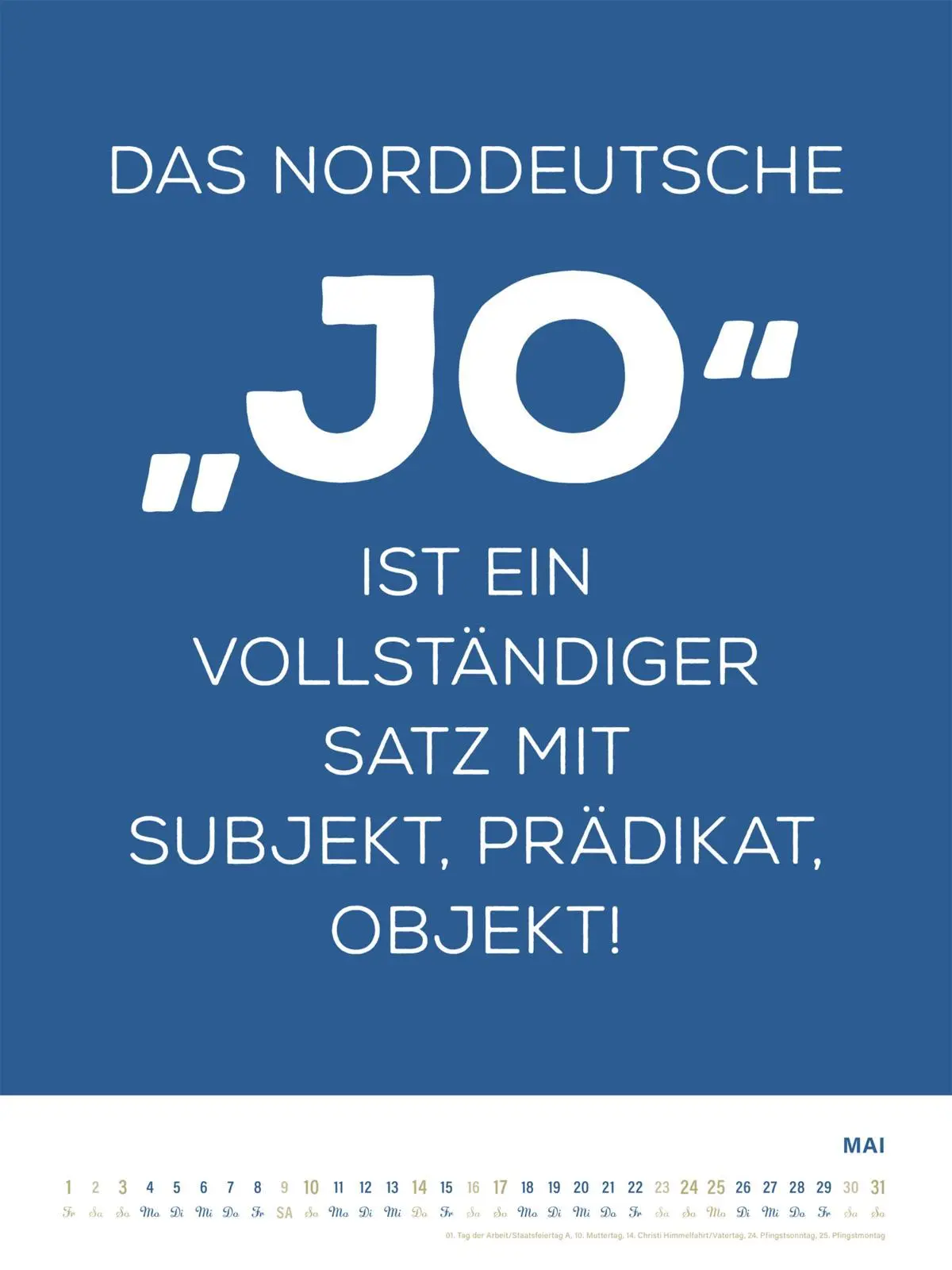 Bild: 9783830322290 | MOIN Wandkalender 2026 - Watt mutt, dat mutt | Kalender | 28 S. | 2026