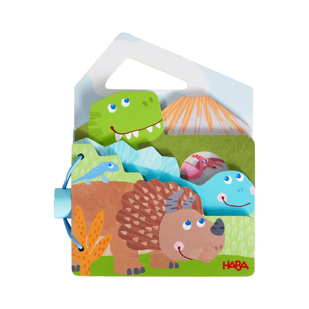 Cover: 4010168262390 | Holz-Babybuch Dinos | Buch | Anhänger-Klappkarte | 10 S. | 1306789001