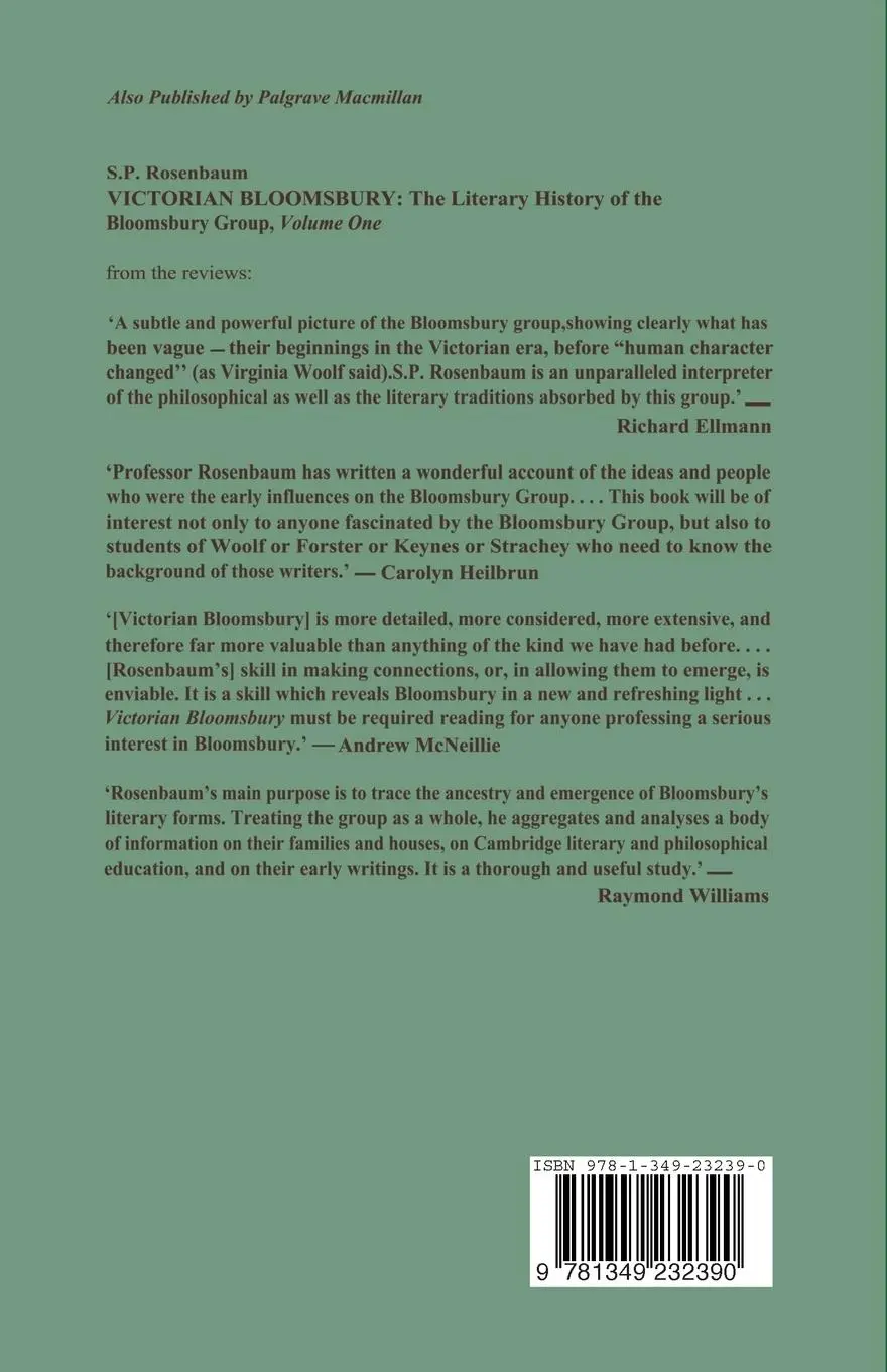 Rückseite: 9781349232390 | Edwardian Bloomsbury | S. Rosenbaum | Taschenbuch | xv | Englisch