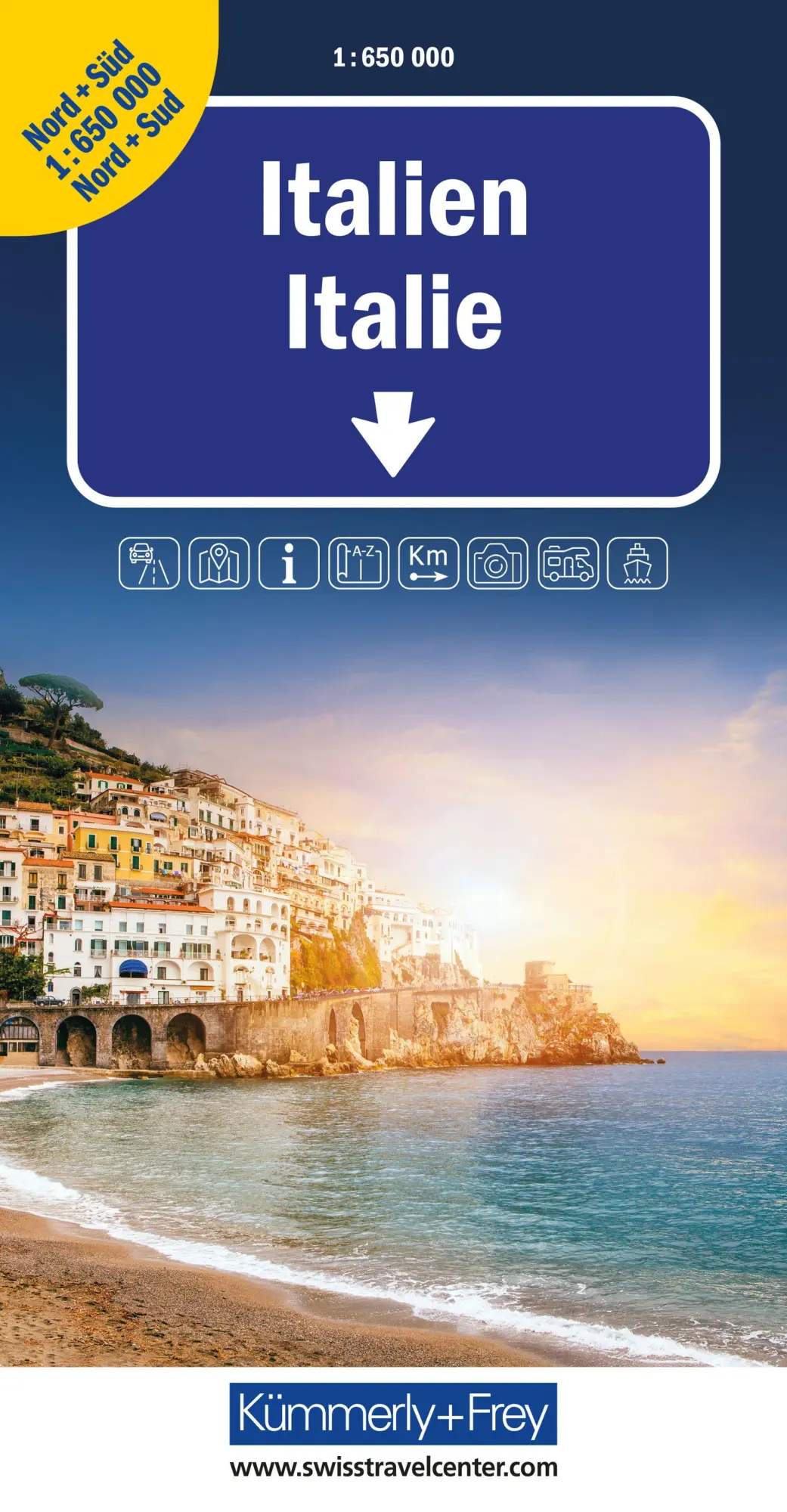 Cover: 9783259012390 | Kümmerly+Frey Strassenkarte Italien Nord+Süd 1:650.000 | AG | Deutsch