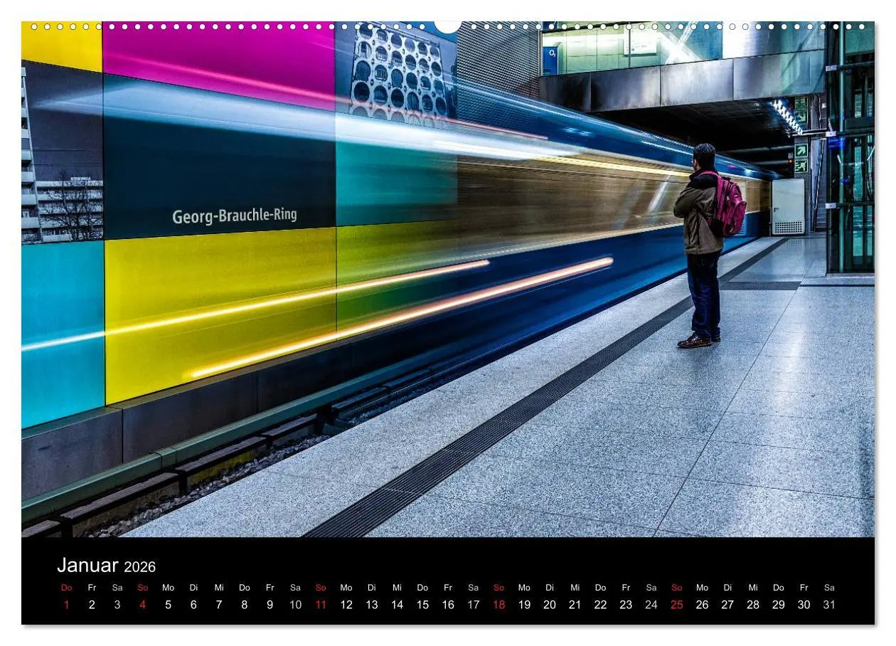 Bild: 9783516102390 | U-Bahn in München (Wandkalender 2026 DIN A2 quer), CALVENDO...