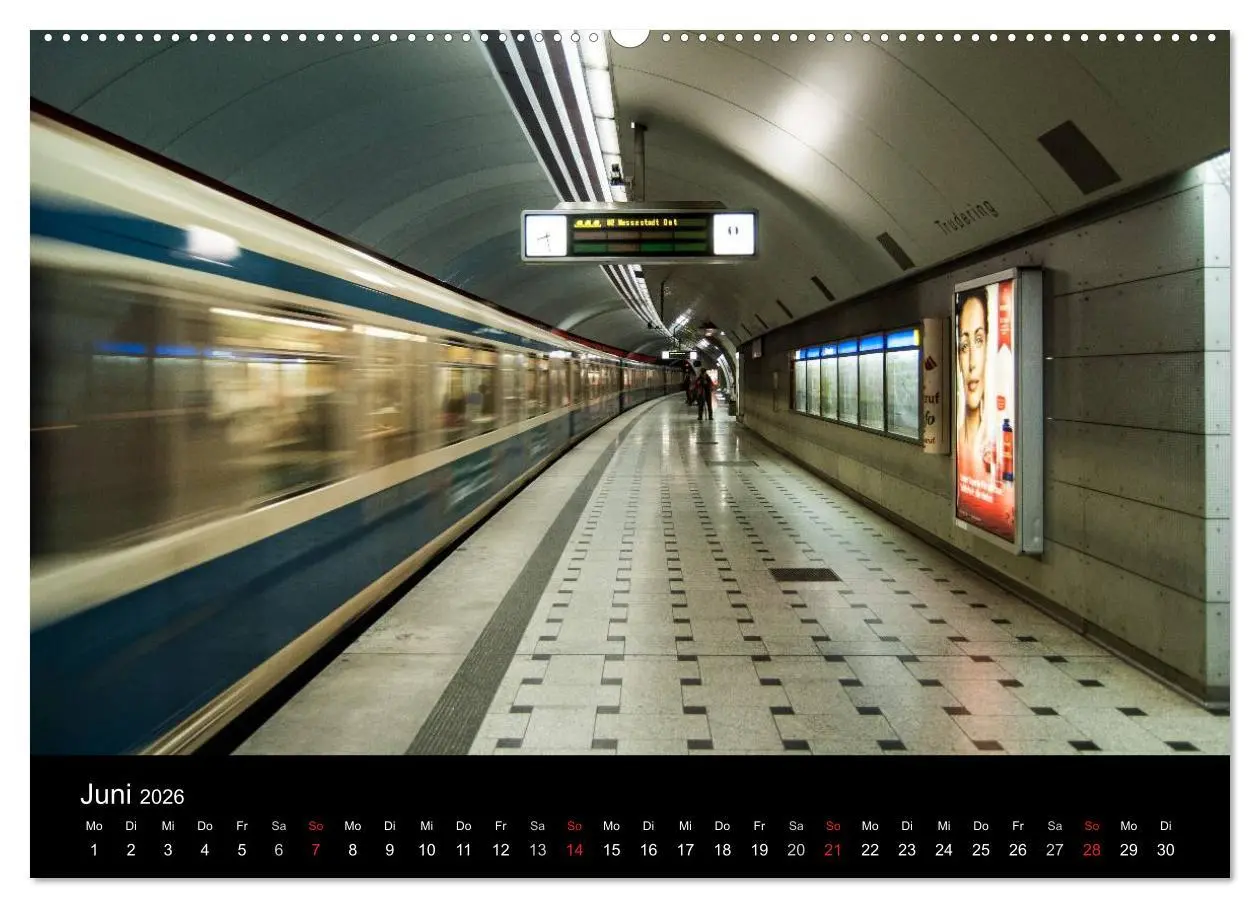 Bild: 9783516102390 | U-Bahn in München (Wandkalender 2026 DIN A2 quer), CALVENDO...