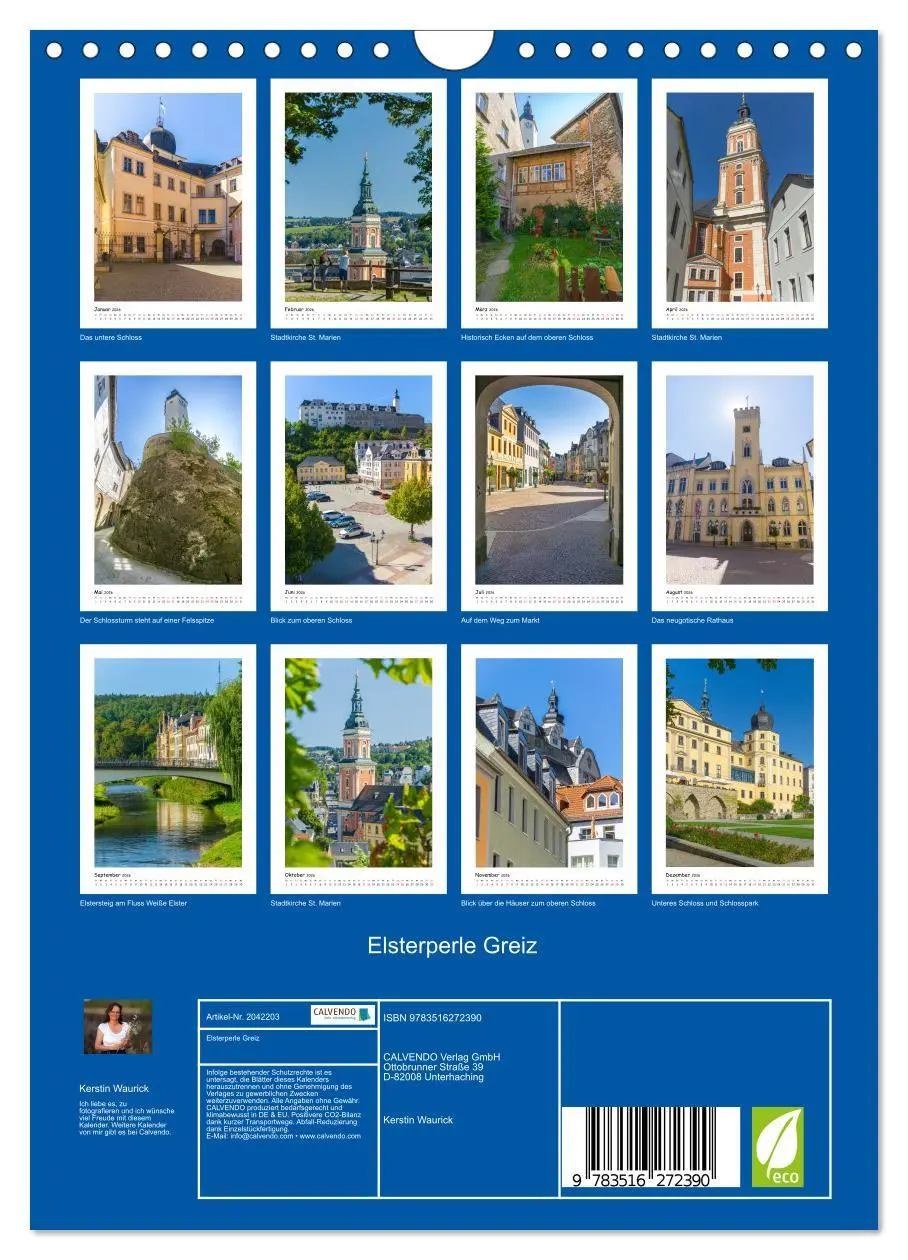 Bild: 9783516272390 | Elsterperle Greiz (Wandkalender 2026 DIN A4 hoch), CALVENDO...