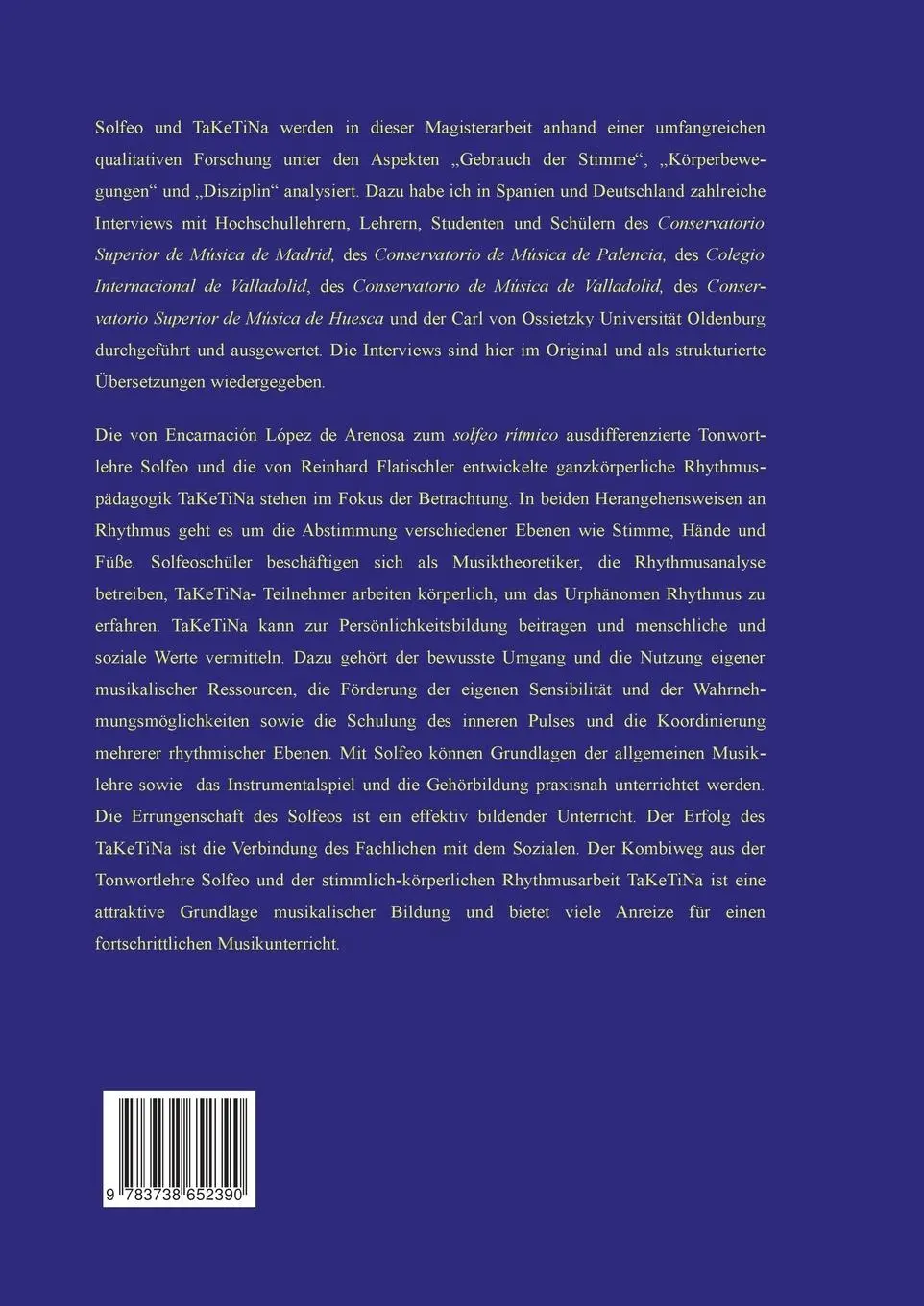 Rückseite: 9783738652390 | Solfeo und TaKeTiNa | Torge Braemer | Taschenbuch | 232 S. | Deutsch