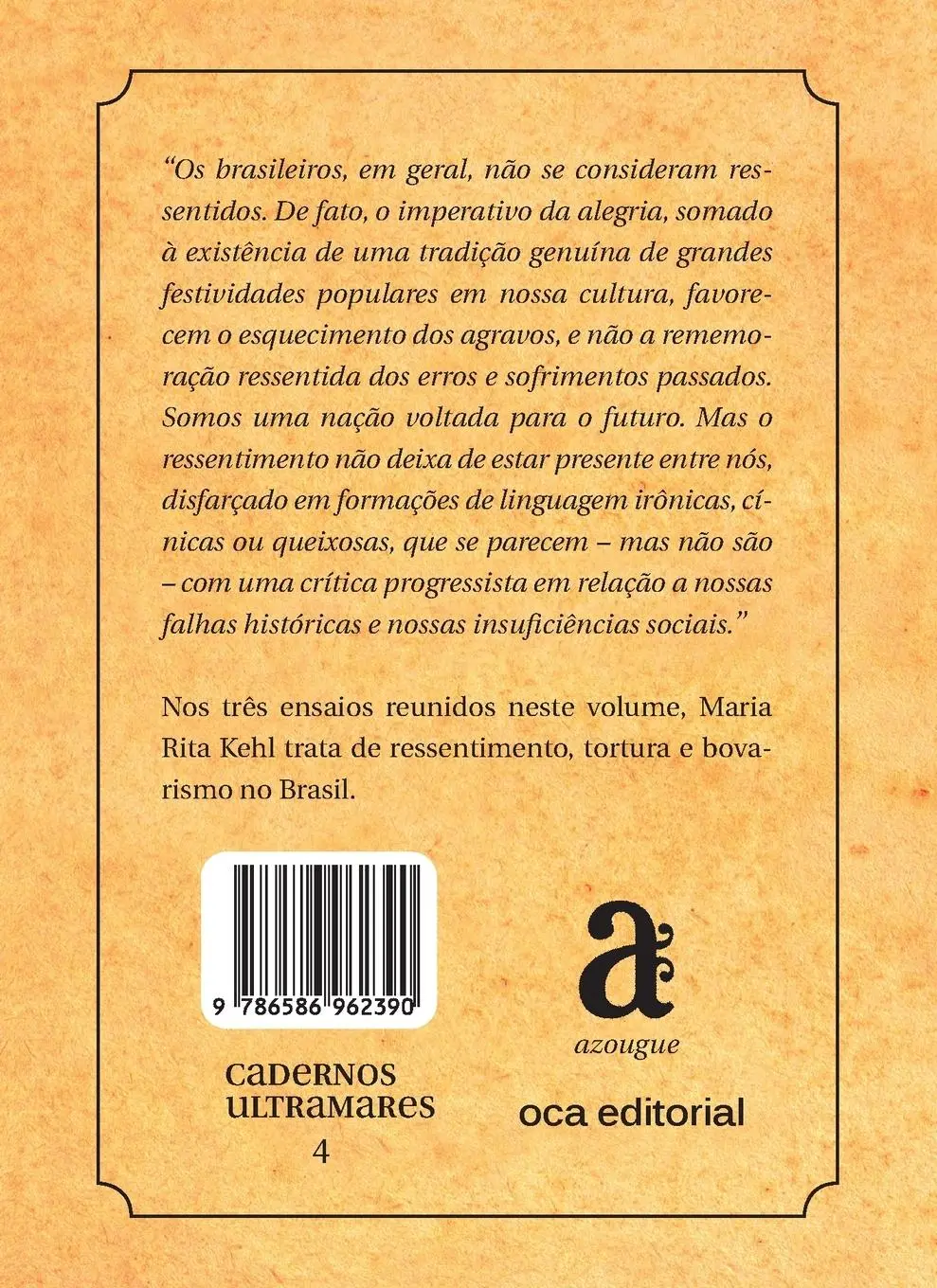 Rückseite: 9786586962390 | O ressentimento no Brasil | Maria Rita Kehl | Taschenbuch | 2023