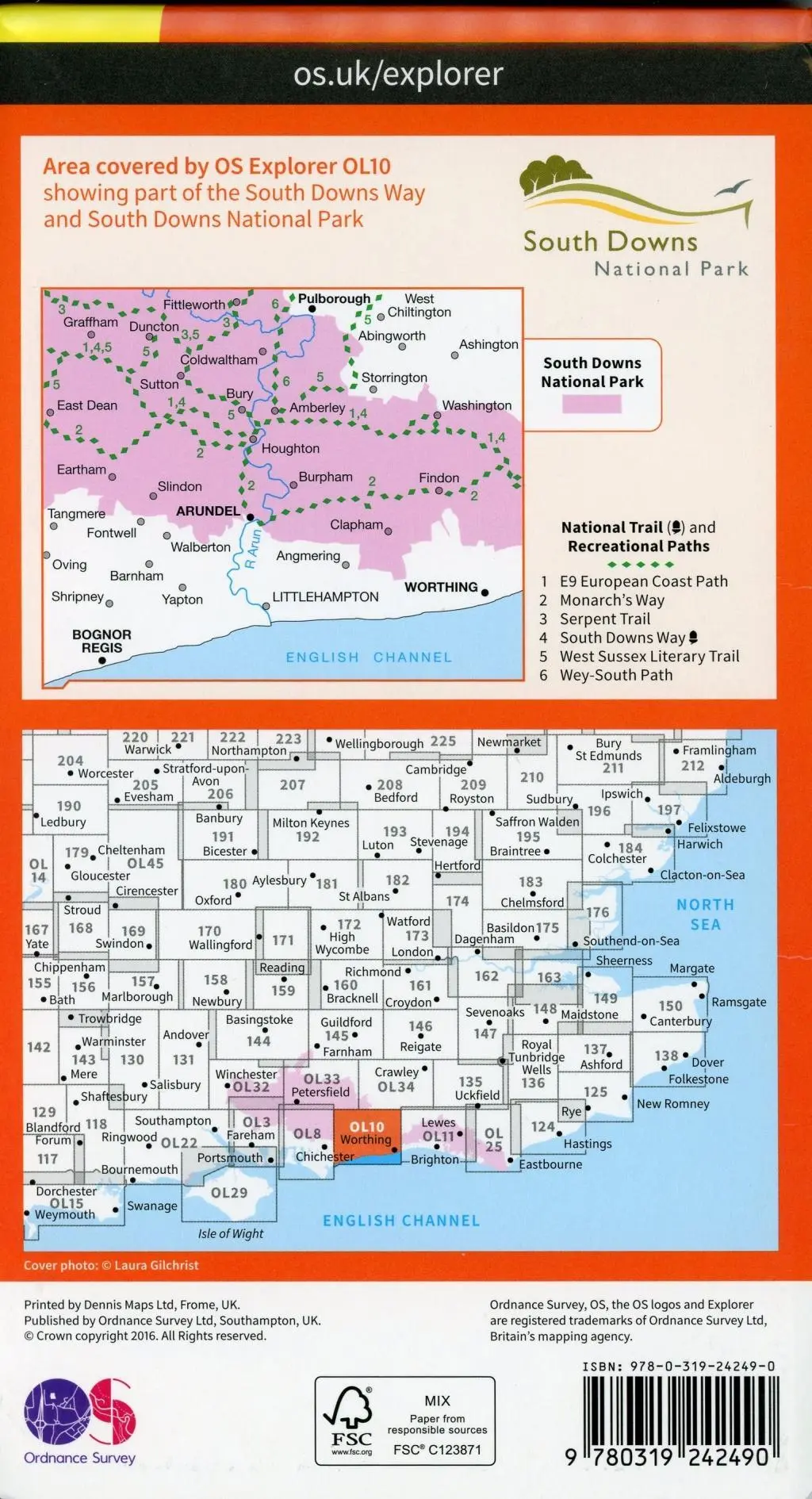 Bild: 9780319242490 | Arundel &amp; Pulborough, Worthing &amp; Bognor Regis | Ordnance Survey | 2015