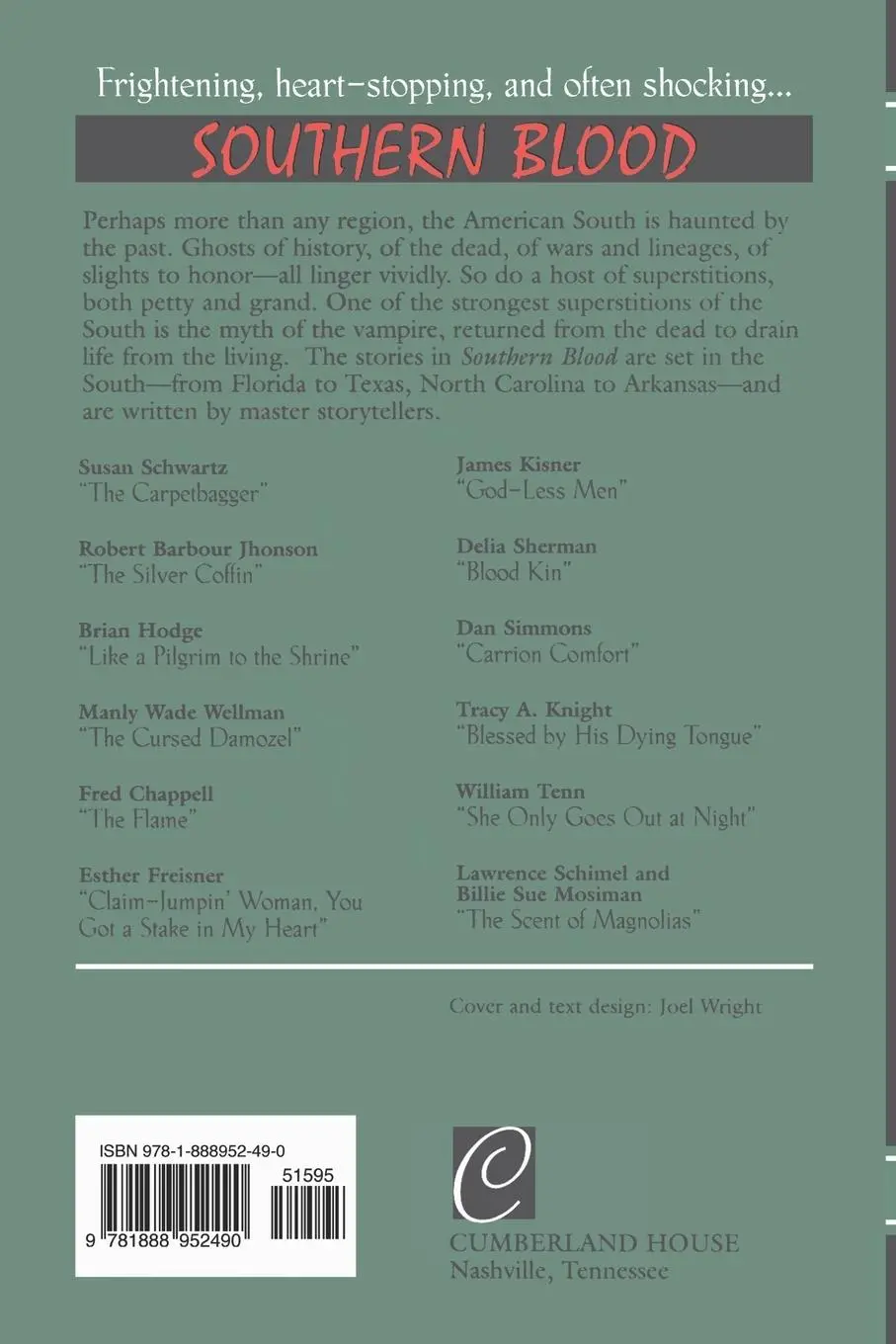 Rückseite: 9781888952490 | Southern Blood | Vampire Stories from the American South | Taschenbuch