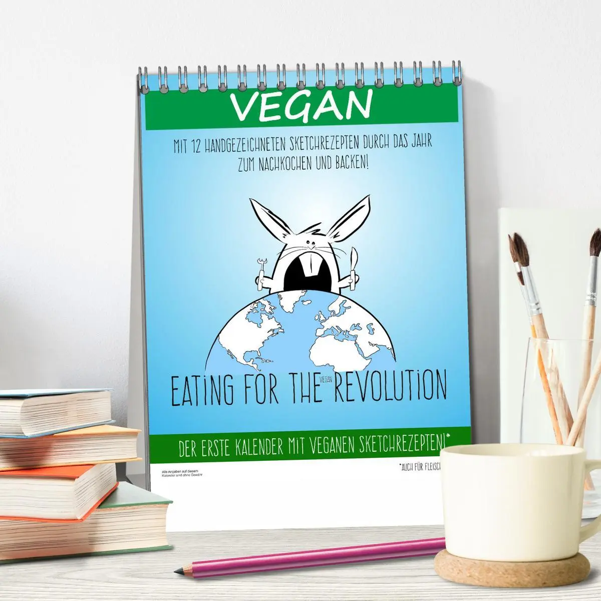 Bild: 9783516332490 | Vegankalender (Tischkalender 2026 DIN A5 hoch), CALVENDO...