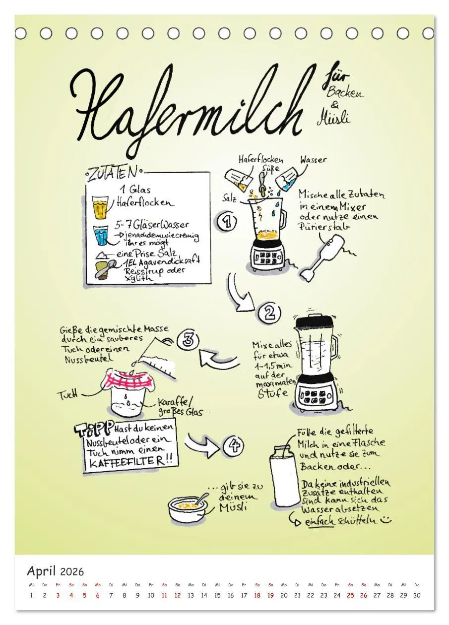 Bild: 9783516332490 | Vegankalender (Tischkalender 2026 DIN A5 hoch), CALVENDO...