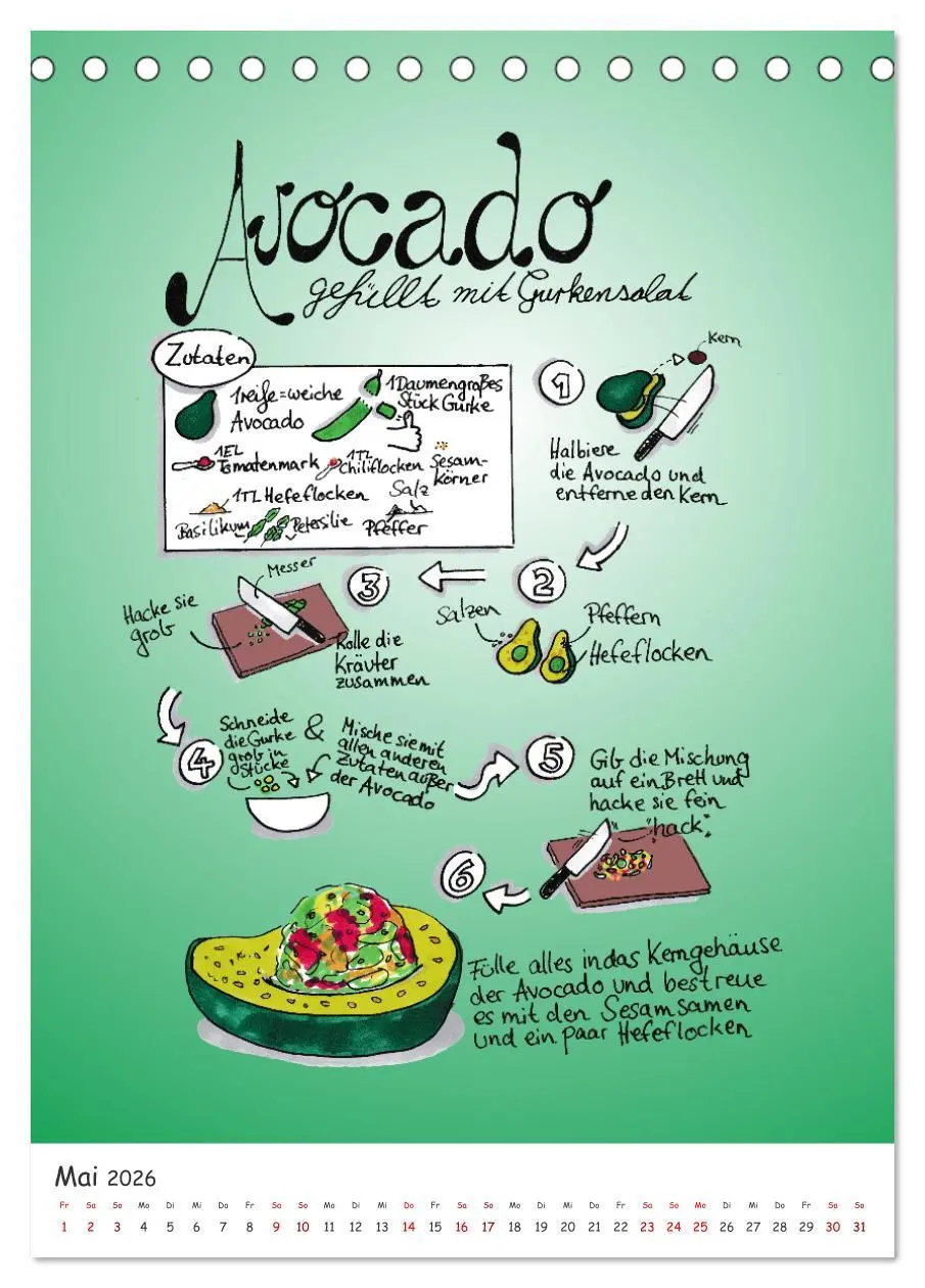 Bild: 9783516332490 | Vegankalender (Tischkalender 2026 DIN A5 hoch), CALVENDO...