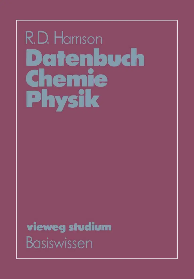 Datenbuch Chemie Physik (vieweg studium; Basiswissen)