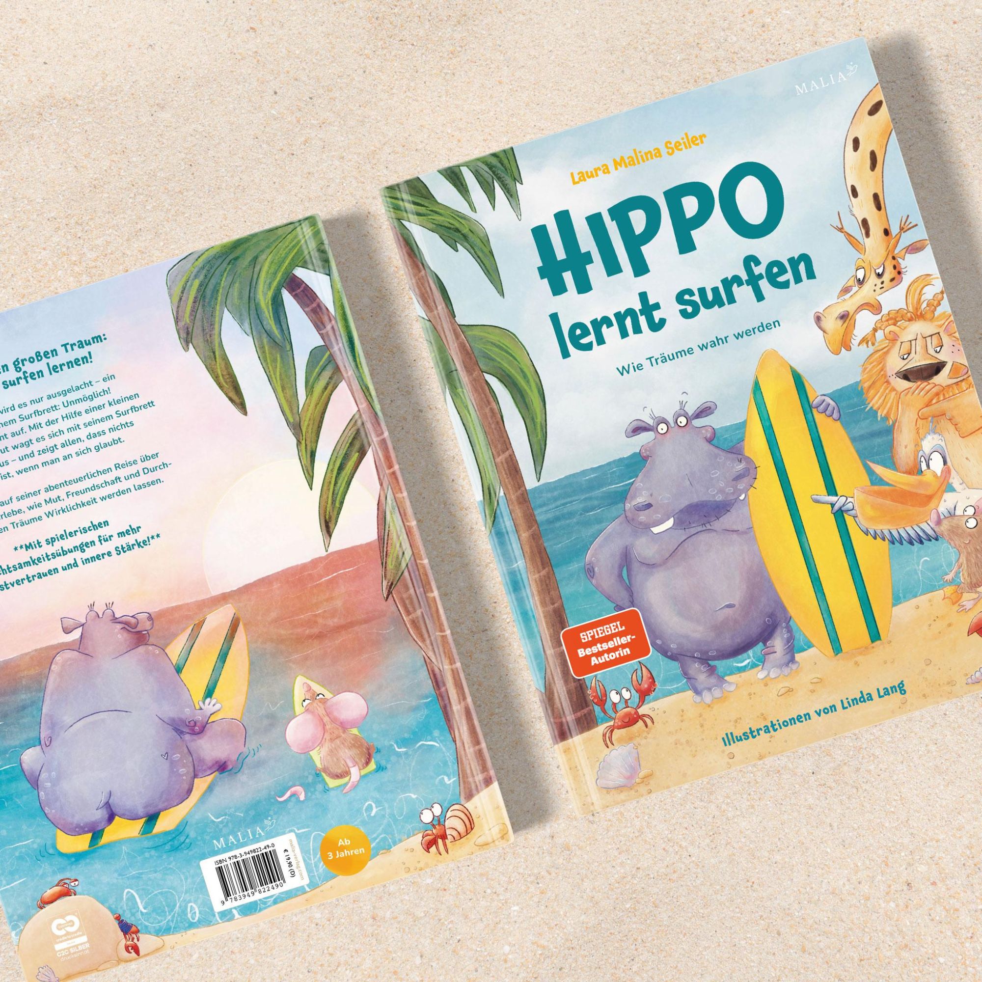 Bild: 9783949822490 | Hippo lernt Surfen - Wie Träume wahr werden | Laura Malina Seiler